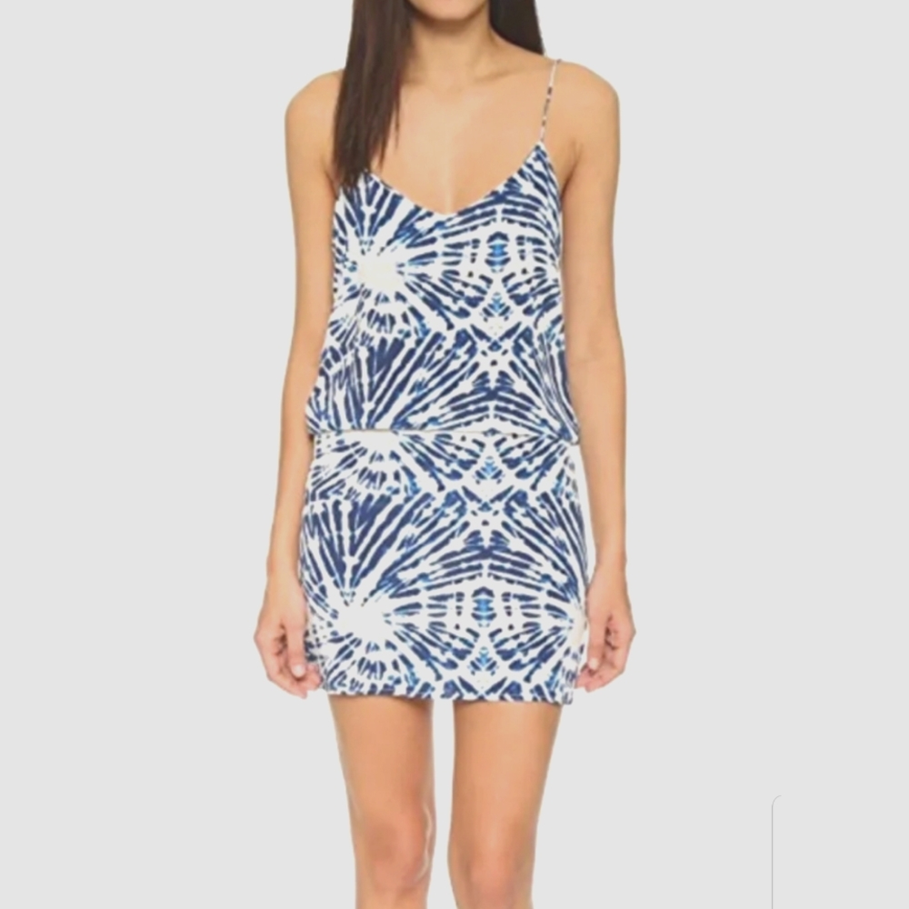 EUC Mikoh Costa Rica Tie Dye Silk mini slip dress / cover up Size XS-S